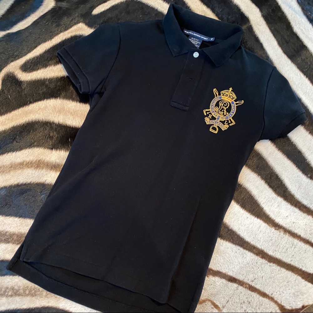 Ralph Lauren Sport Black Polo with Large Crest